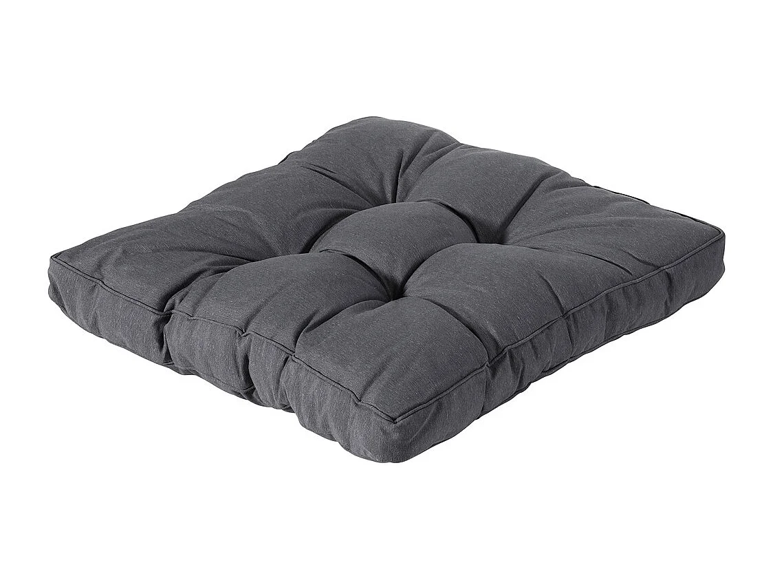 Coussin d'assise Florance Panama gris - Environ 73 x 73 cm - Lot de 2