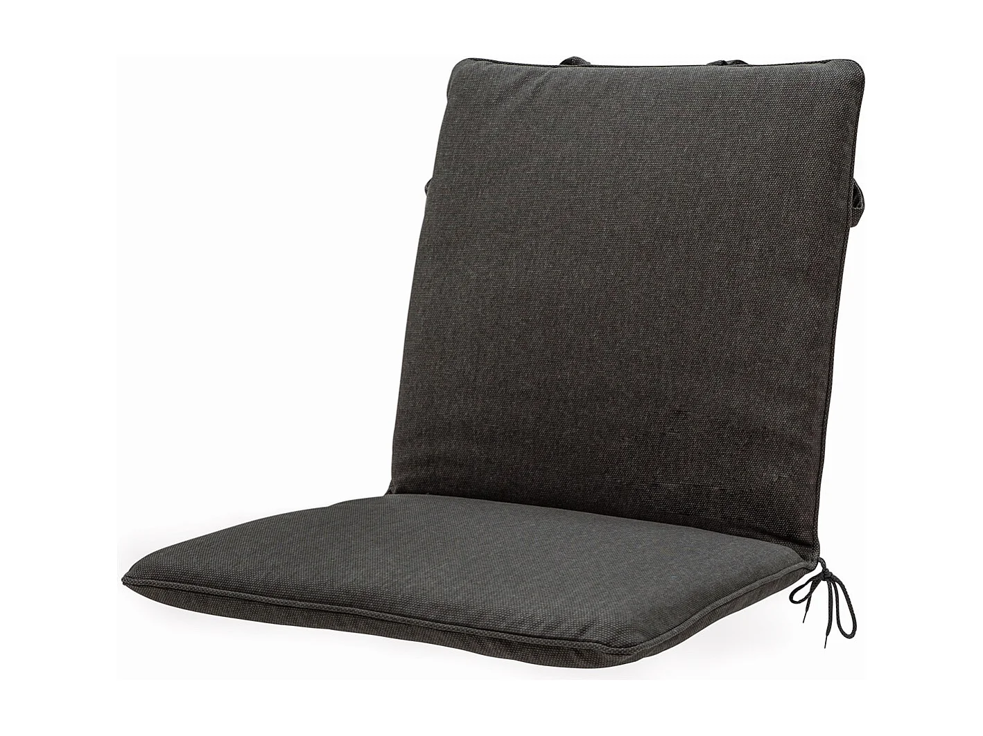 Coussin de chaise empilable en toile éco+ gris foncé - Dimensions approximatives : 97 x 49 cm - Lot de 4