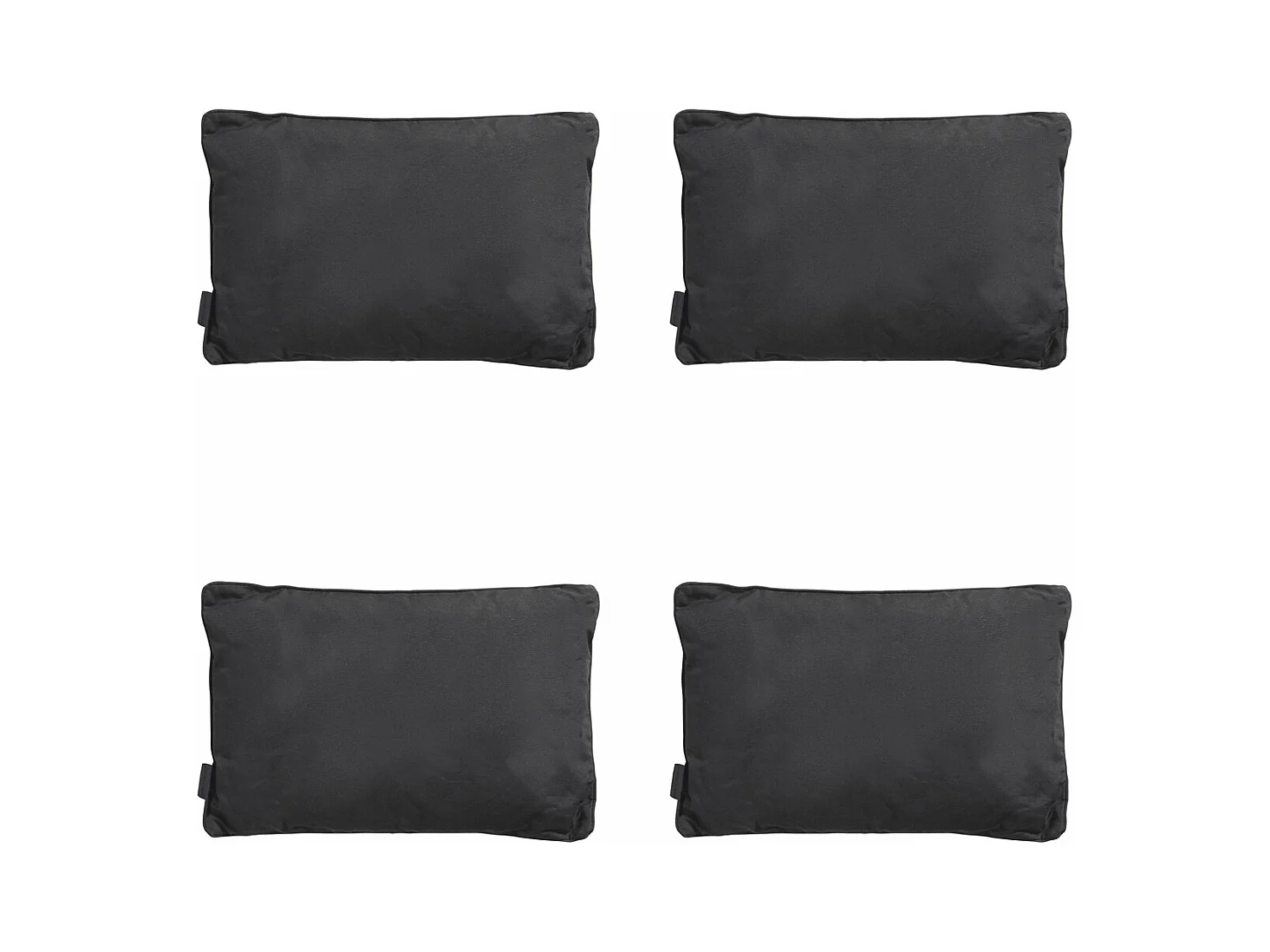Coussin décoratif Panama noir - Env. 40x60 cm - Lot de 4
