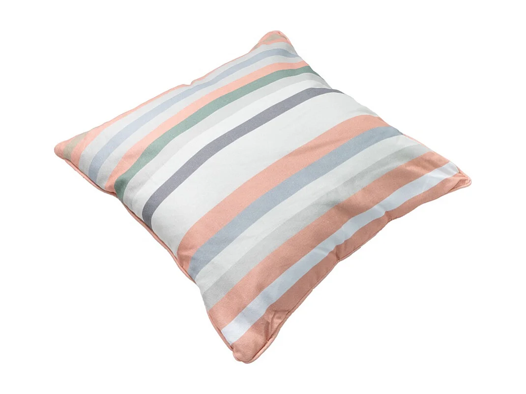 Coussin décoratif Righe salmone - Environ 50x50 cm - Lot de 4