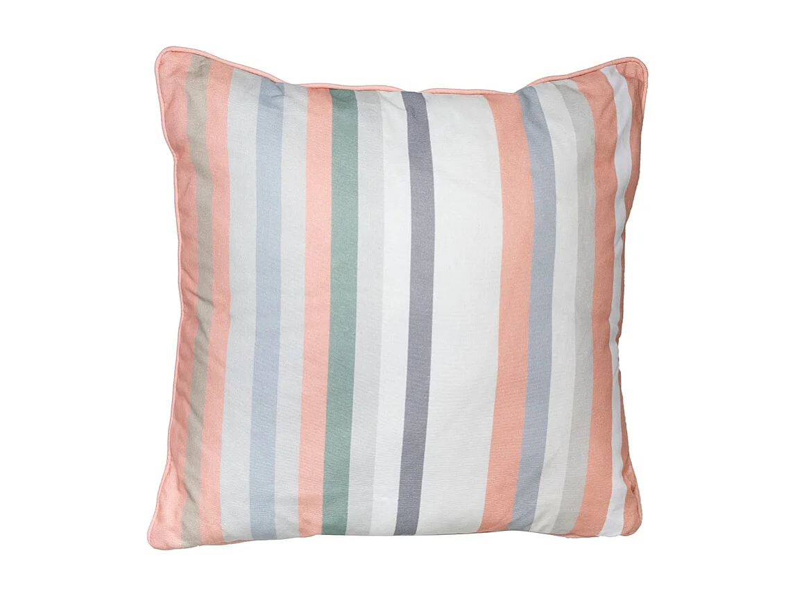 Coussin décoratif Righe salmone - Environ 50x50 cm - Lot de 4