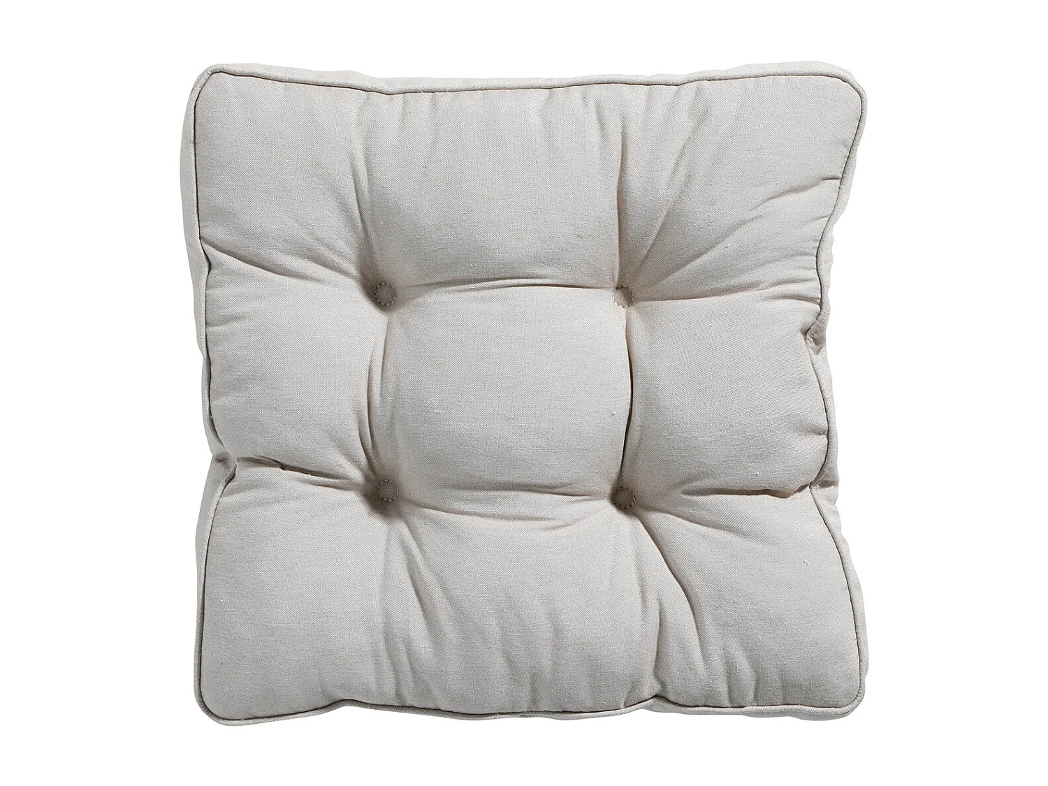 Coussin d'assise Florance Panama en lin - Environ 47 x 47 cm - Lot de 4