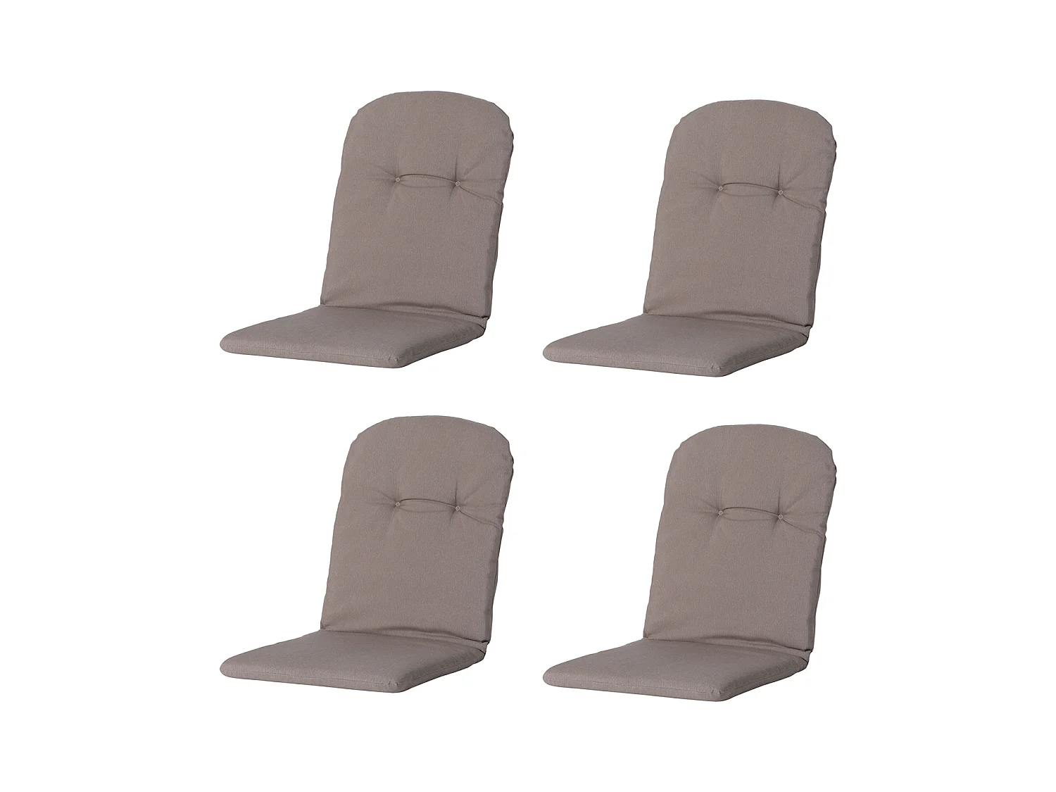 Coussin de fauteuil haut en jute Panama - Environ 96 x 45 cm - Lot de 4