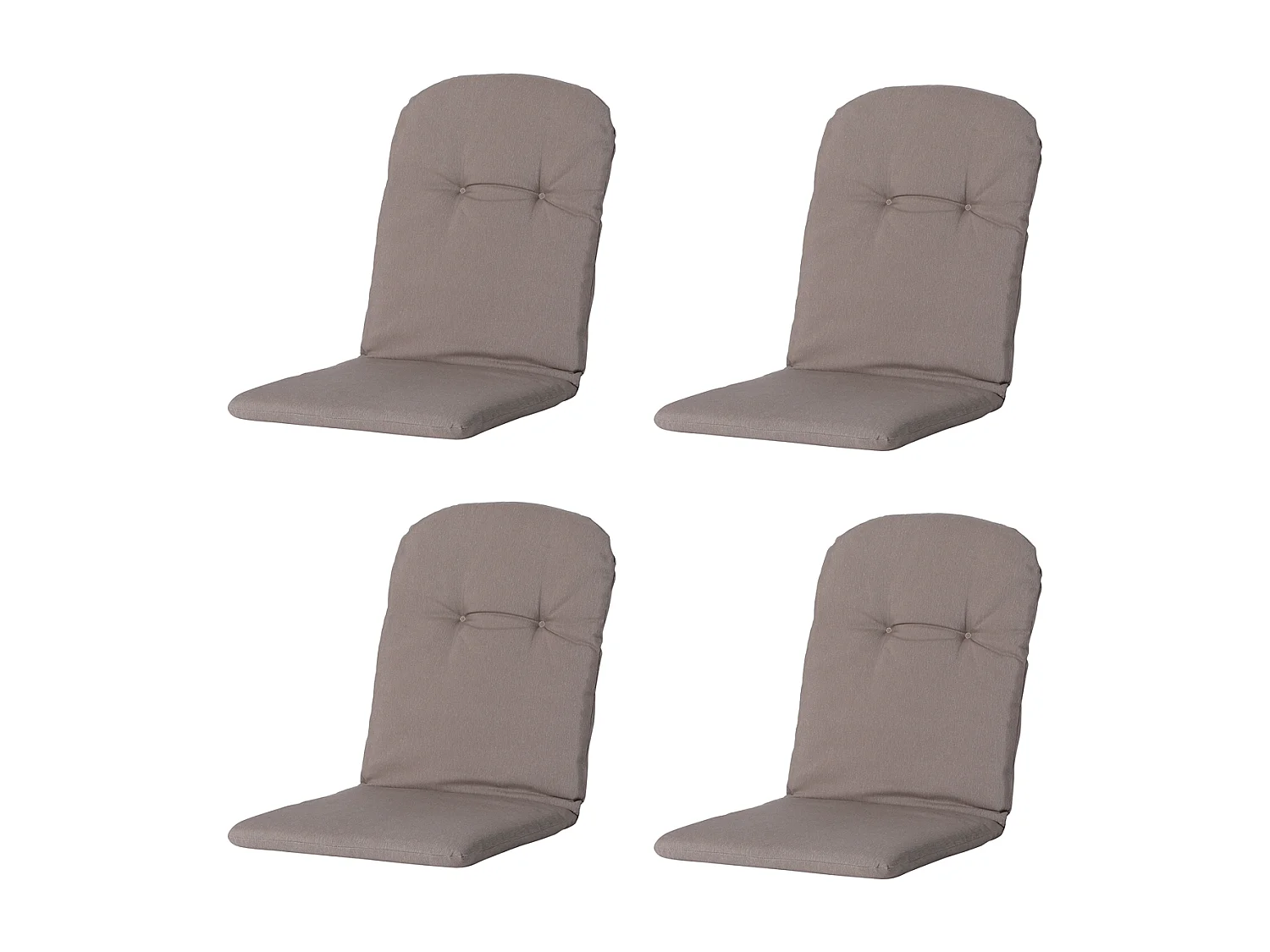 Coussin de fauteuil haut en jute Panama - Environ 96 x 45 cm - Lot de 4