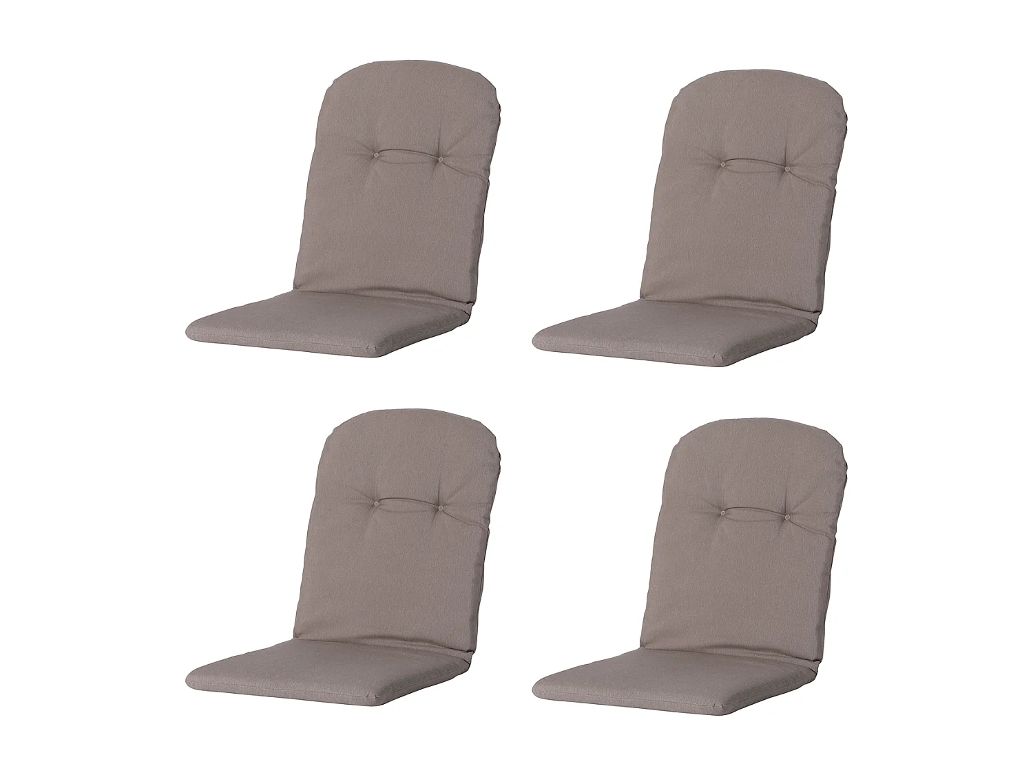 Coussin de fauteuil haut en jute Panama - Environ 96 x 45 cm - Lot de 4