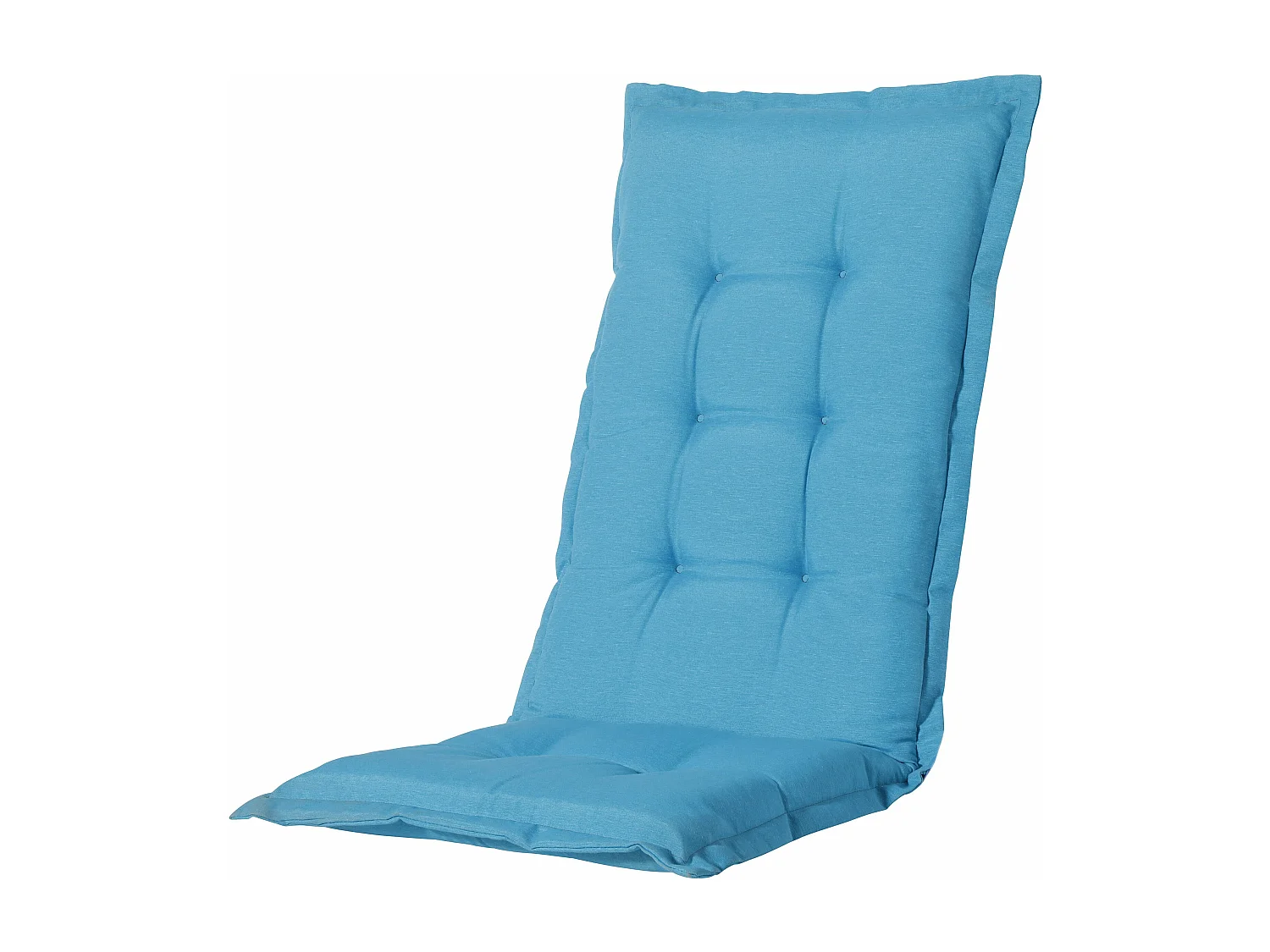 Coussin de chaise de jardin dossier bas Panama aqua - Environ 105 x 50 cm - Lot de 4