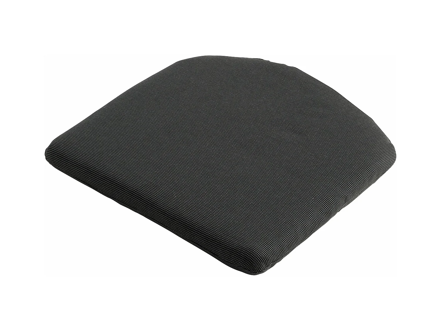 Coussin d'assise Rib noir - Environ 46x48 cm - Lot de 4