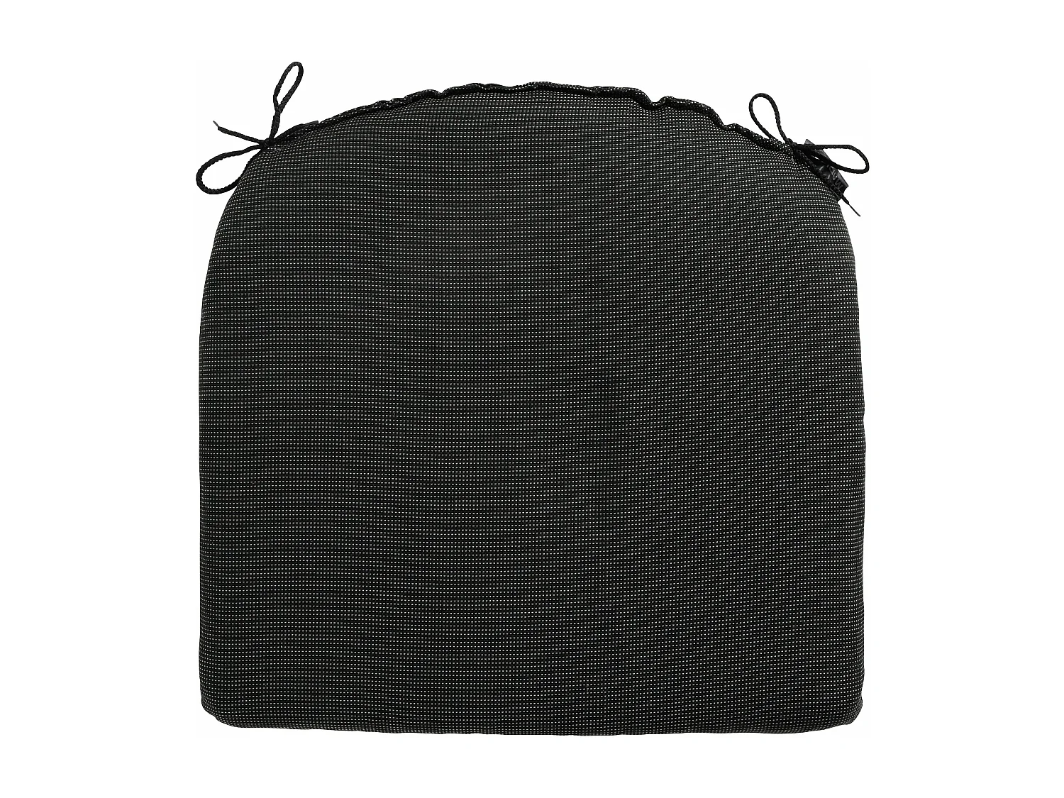 Coussin d'assise Rib noir - Environ 46x48 cm - Lot de 4