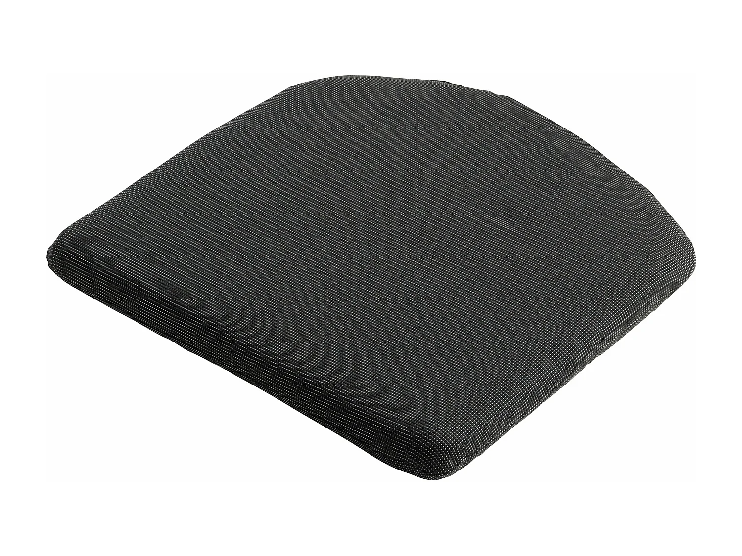 Coussin d'assise Rib noir - Environ 46x48 cm - Lot de 4