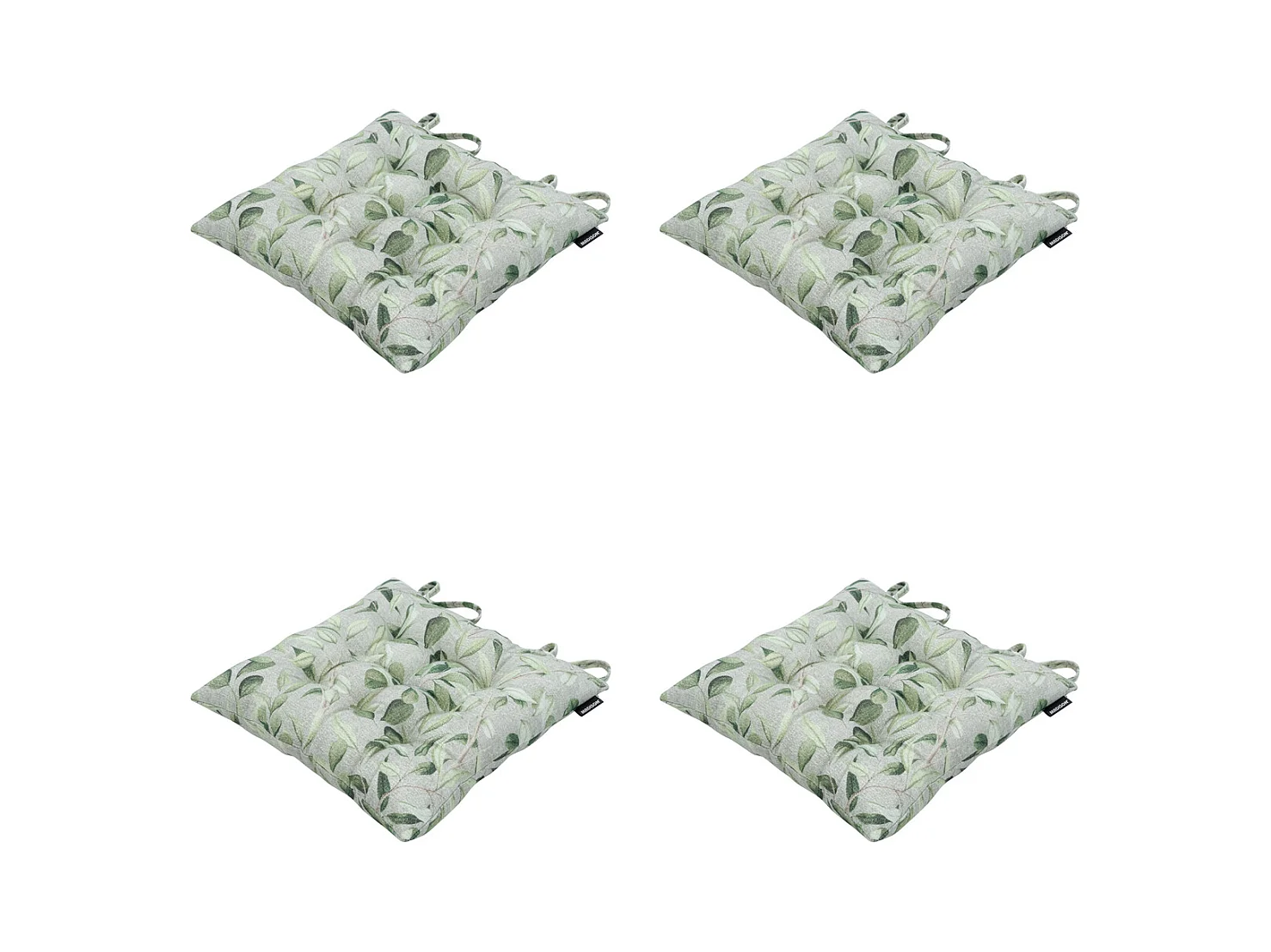 Coussin d'assise Tuscany Diez - Environ 46x46 cm - Lot de 4