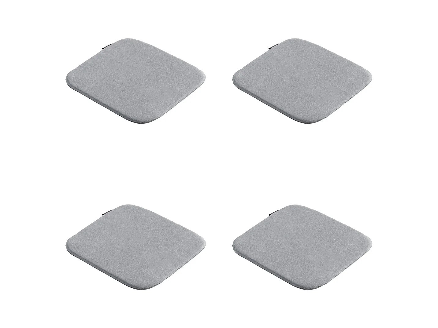 Coussin d'assise Panama gris clair - Environ 40 x 40 cm - Lot de 4