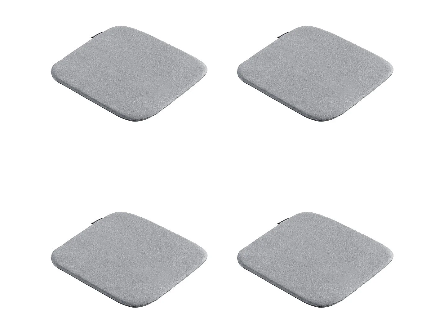 Coussin d'assise Panama gris clair - Environ 40 x 40 cm - Lot de 4