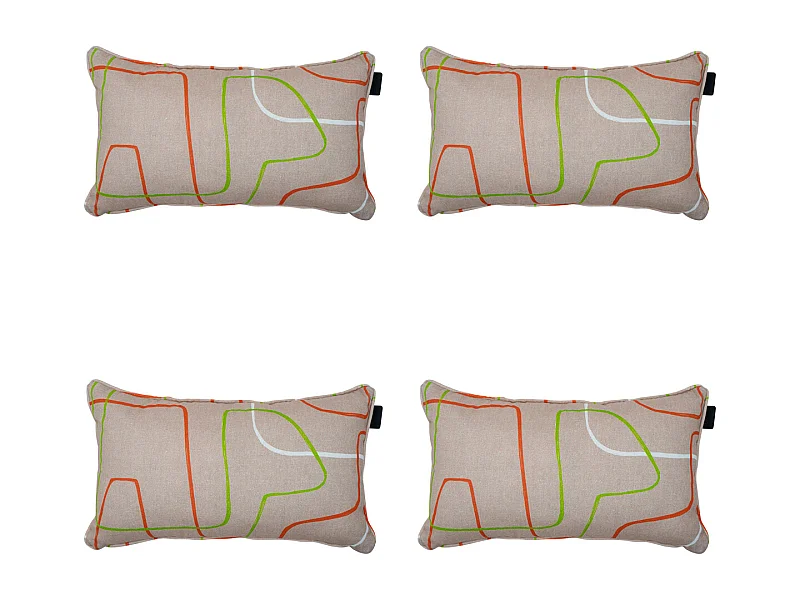 Cojín decorativo Joah terra - Aprox. 30x50 cm - Juego de 4