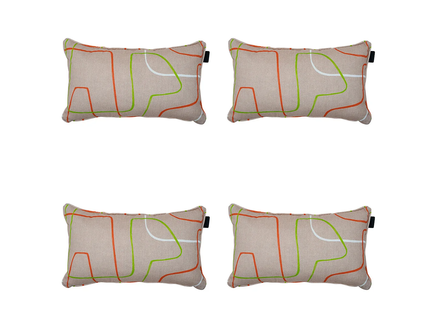 Coussin décoratif Joah terra - Env. 30x50 cm - Lot de 4