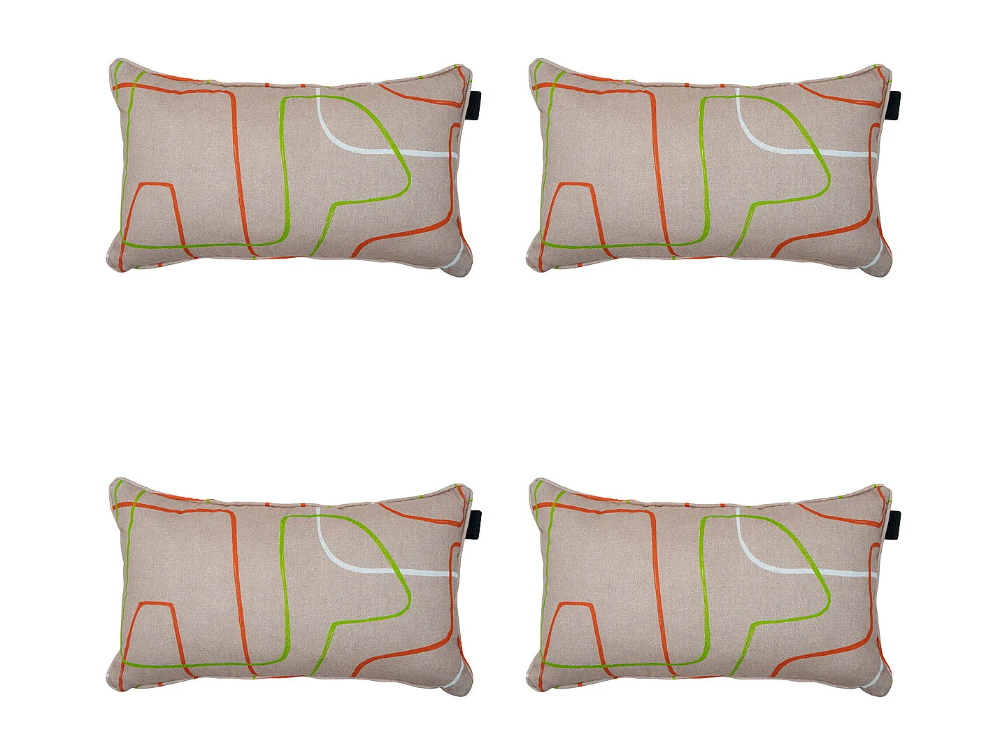 Coussin décoratif Joah terra - Env. 30x50 cm - Lot de 4