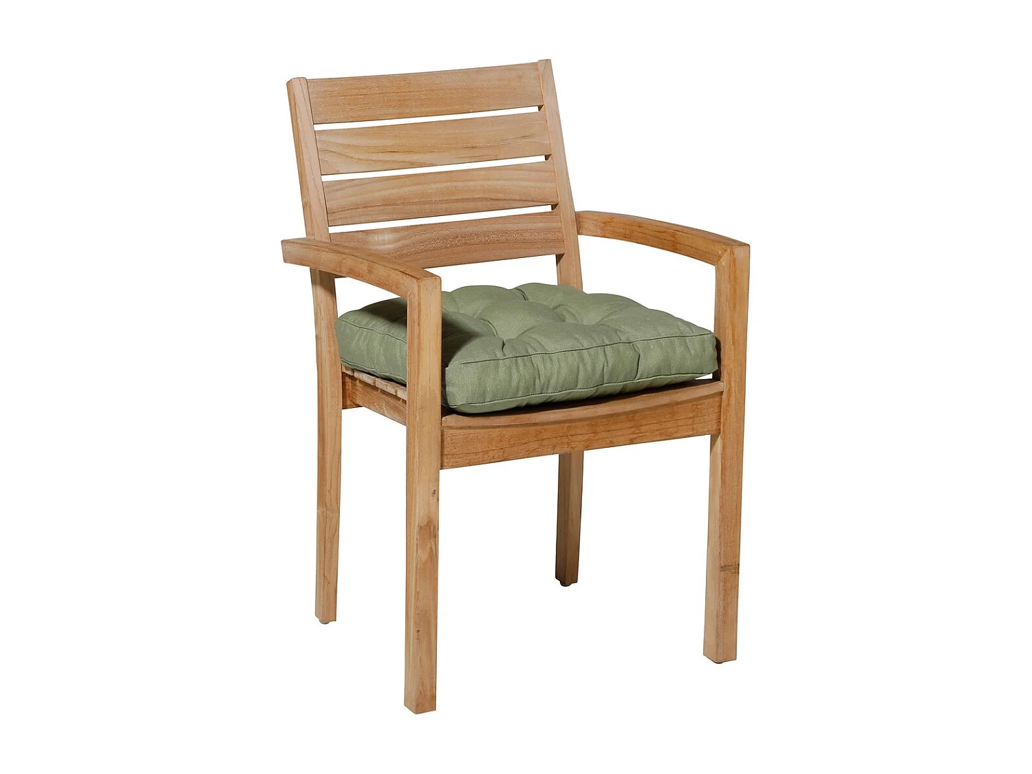 Coussin d'assise Florance Panama sauge - Env. 47x47 cm - Lot de 4