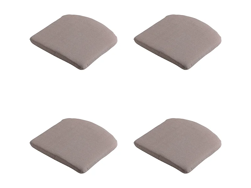 Coussin d'assise en jute Panama - Environ 46x48 cm - Lot de 4