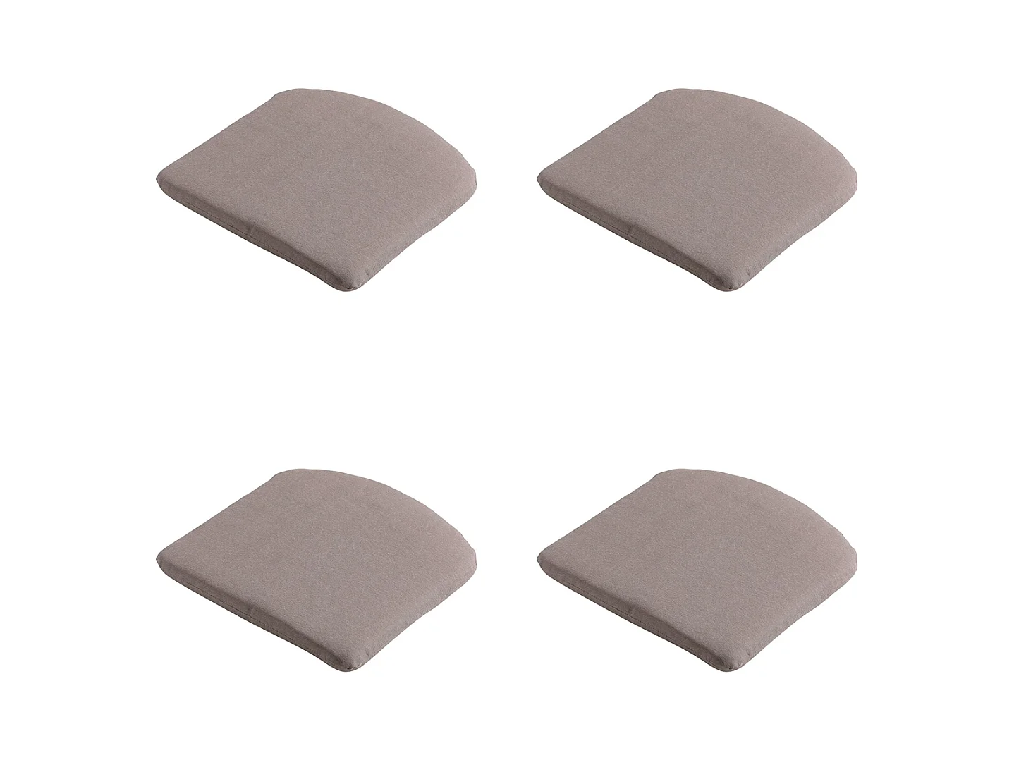 Coussin d'assise en jute Panama - Environ 46x48 cm - Lot de 4