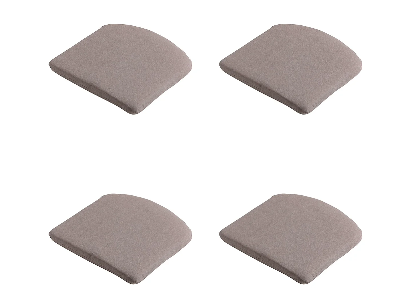 Coussin d'assise en jute Panama - Environ 46x48 cm - Lot de 4