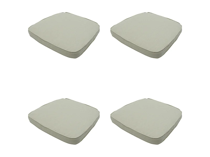 Sitzkissen Wicker Beige Canvas eco+ - Ca. 48x48 cm - 4er Set