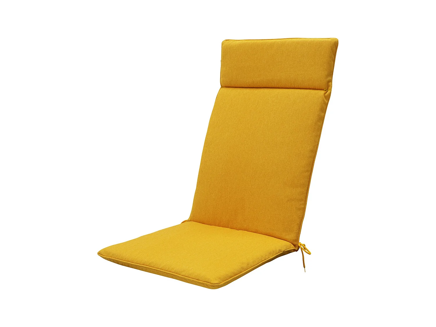 Coussin de chaise de jardin dossier haut toile dorée éco+ - Environ 120 x 50 cm - Lot de 4