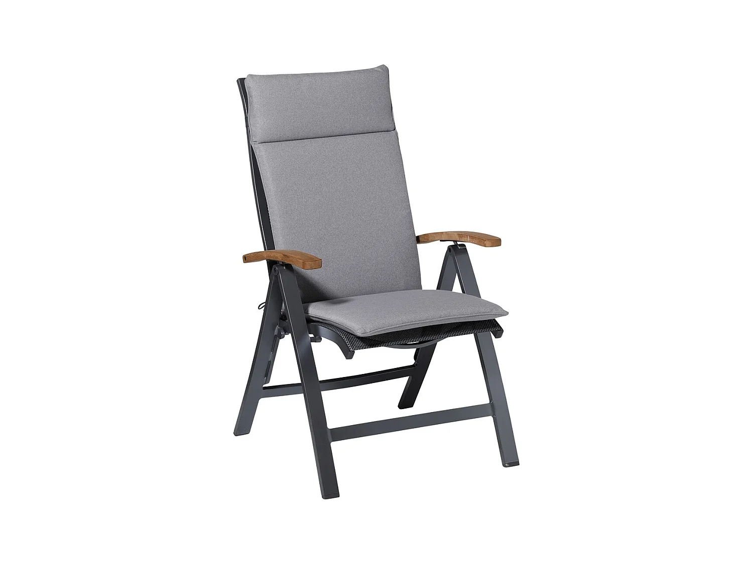 Gartenstuhlauflage High Back Manchester hellgrau - Ca. 120x50 cm - 4er Set