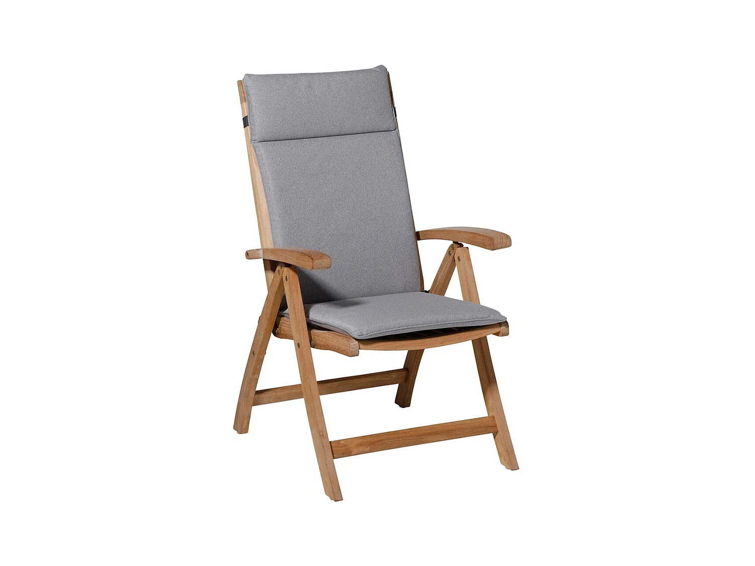 Gartenstuhlauflage High Back Manchester hellgrau - Ca. 120x50 cm - 4er Set