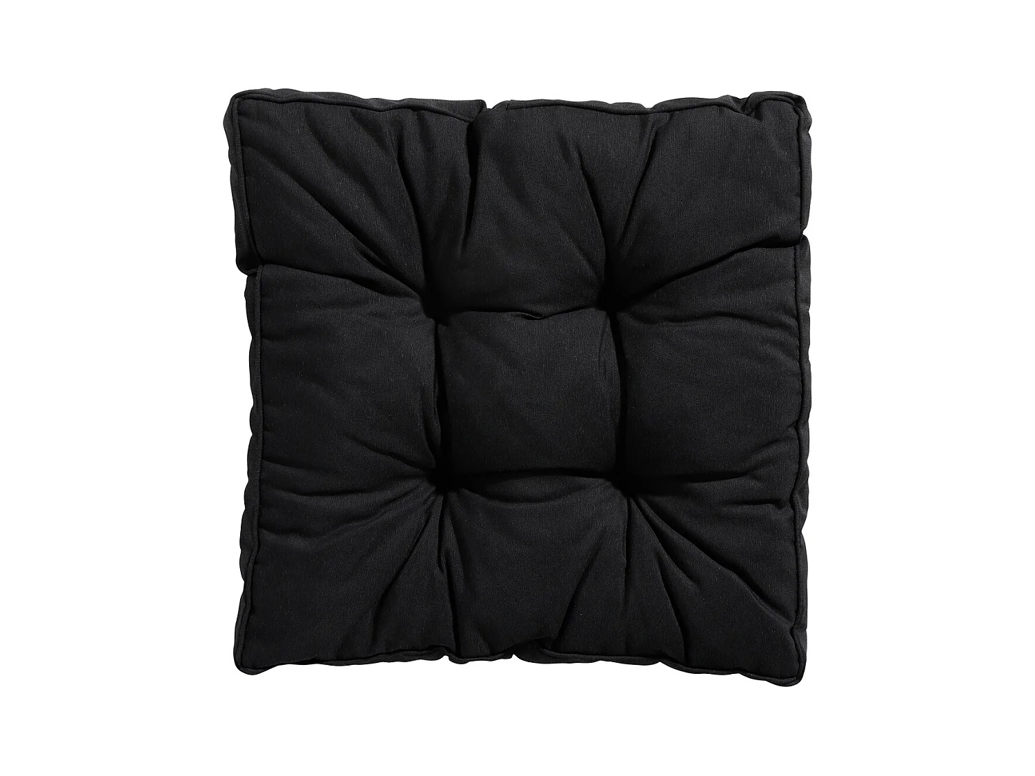 Coussin d'assise Florance Panama noir - Env. 47x47 cm - Lot de 4