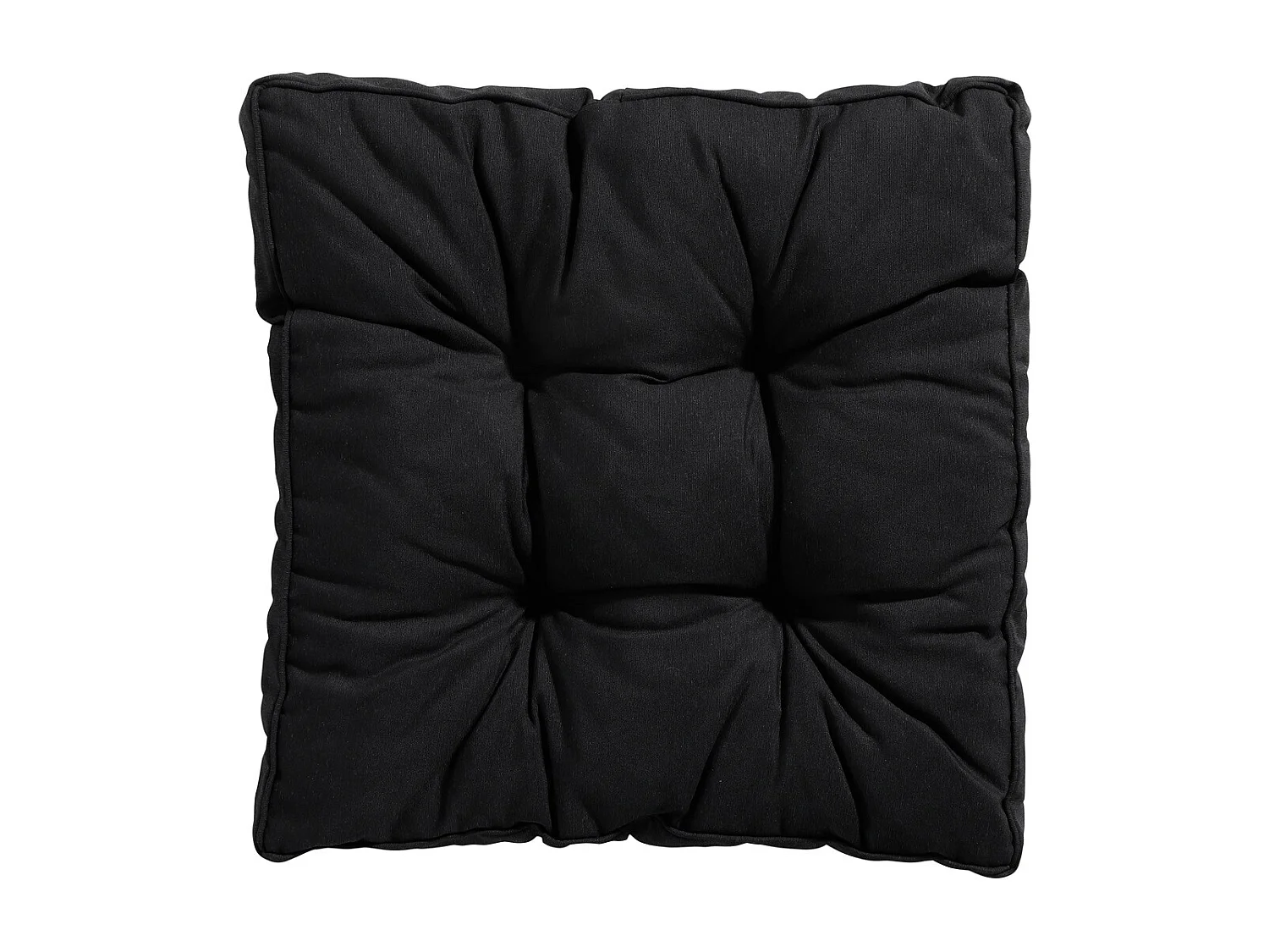 Coussin d'assise Florance Panama noir - Env. 47x47 cm - Lot de 4
