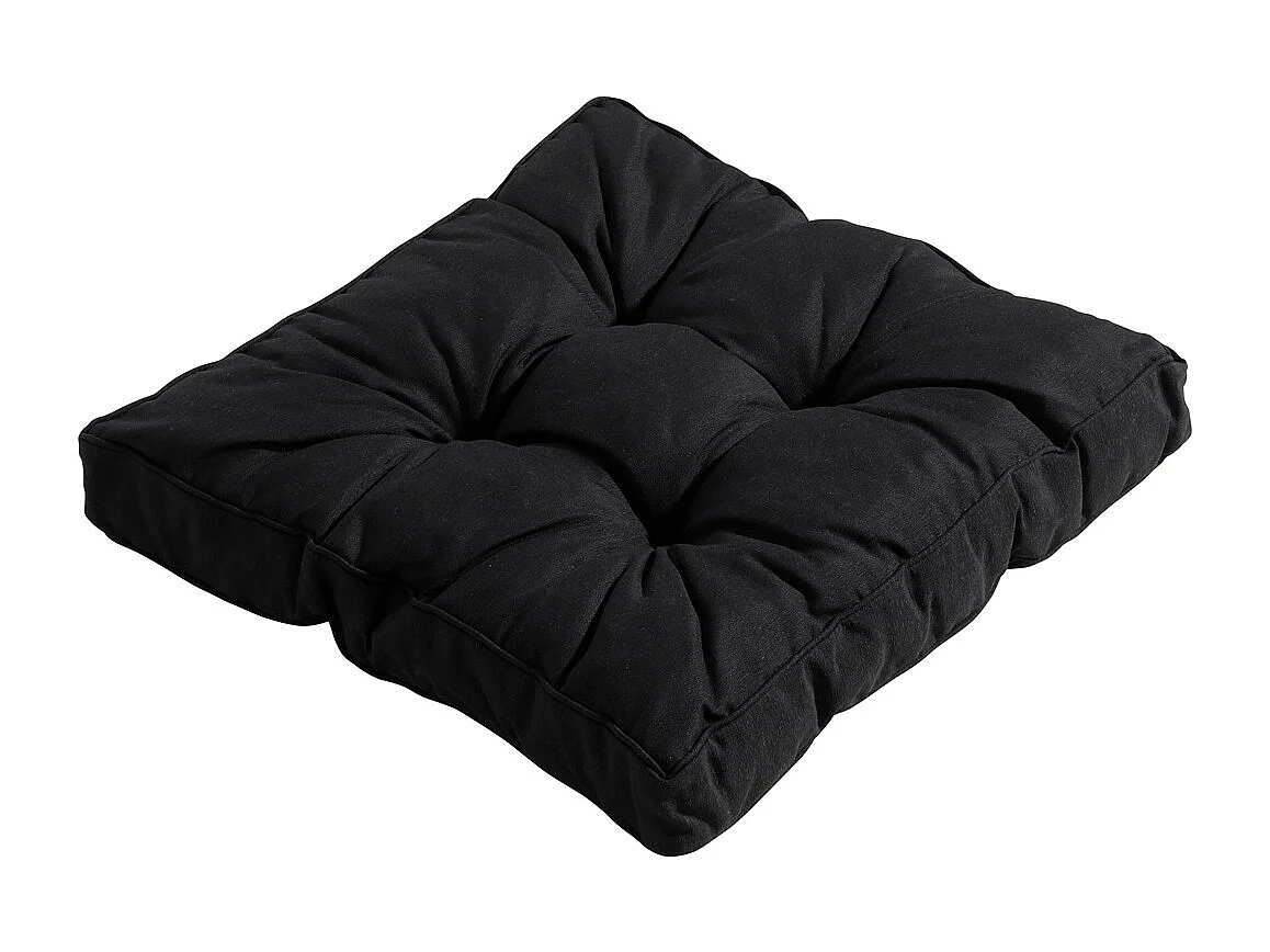 Coussin d'assise Florance Panama noir - Env. 47x47 cm - Lot de 4