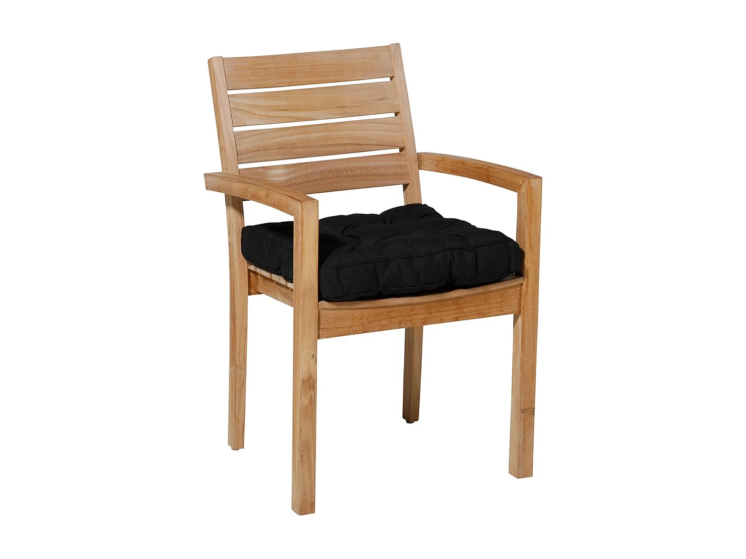 Coussin d'assise Florance Panama noir - Env. 47x47 cm - Lot de 4