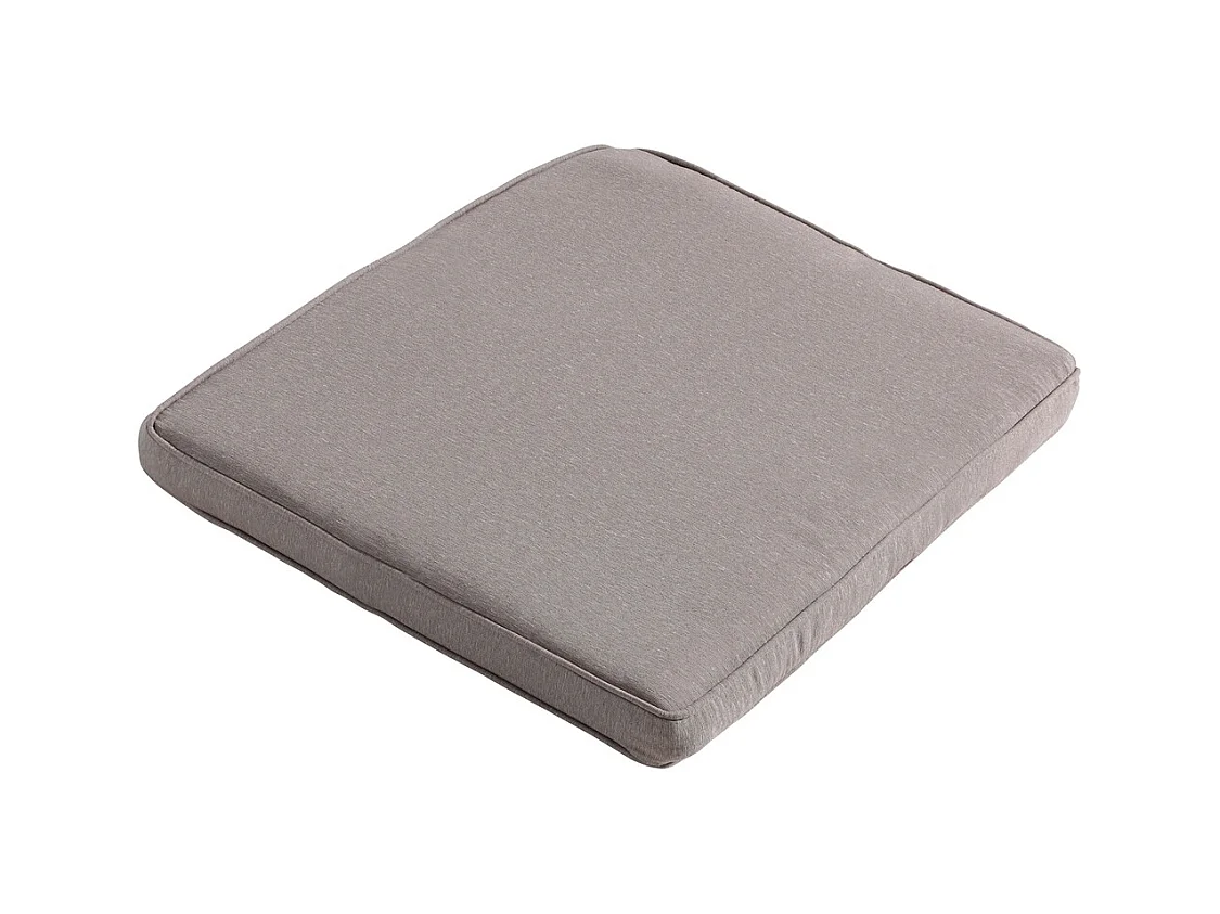 Coussin d'assise en osier Panama taupe - Env. 48x48 cm - Lot de 4