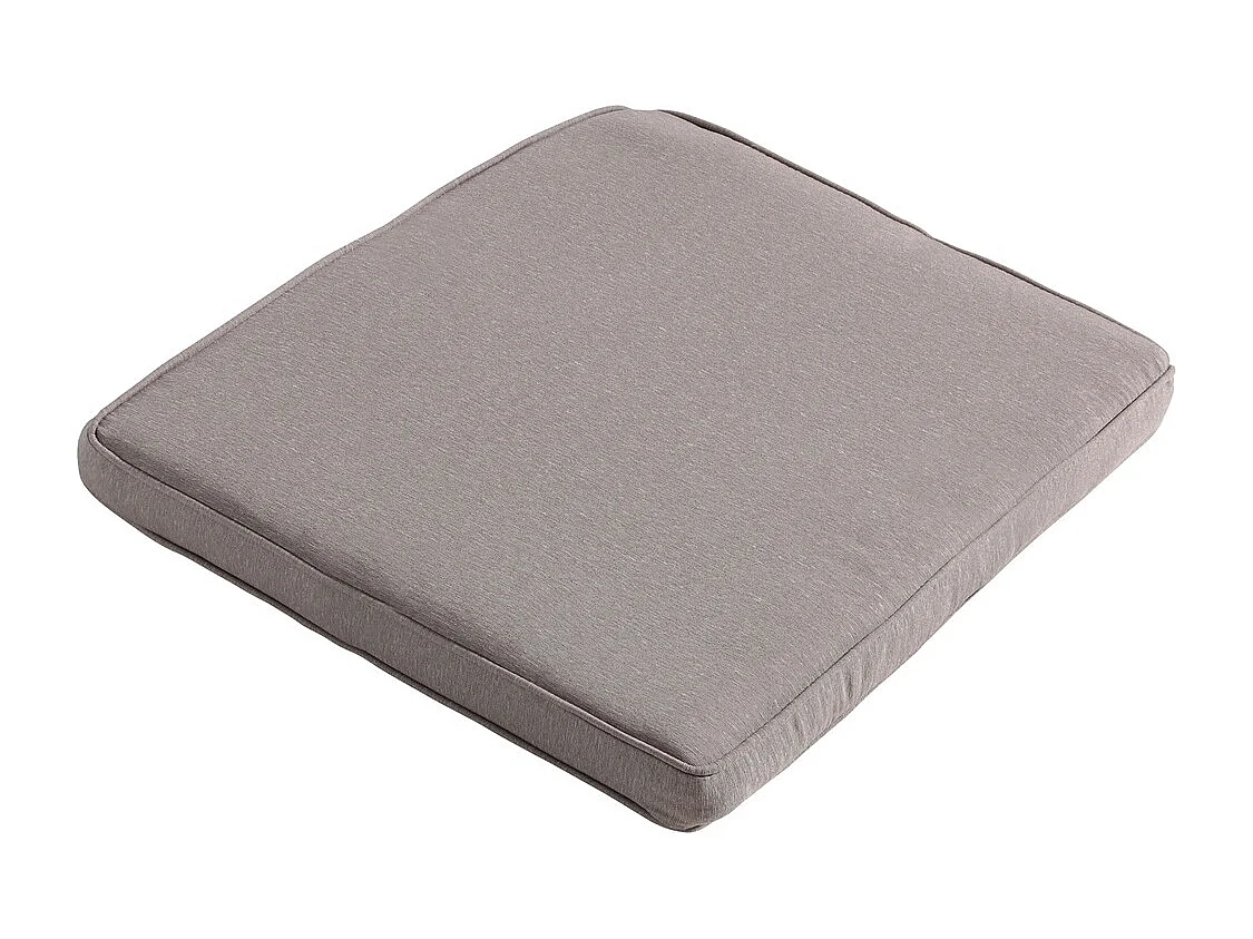 Coussin d'assise en osier Panama taupe - Env. 48x48 cm - Lot de 4