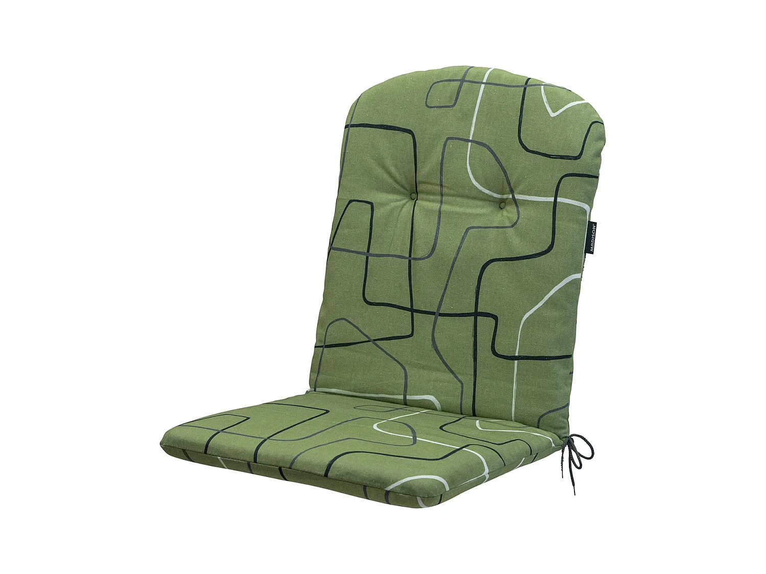 Coussin de fauteuil haut dossier Joah sauge - Env. 96 x 45 cm - Lot de 4