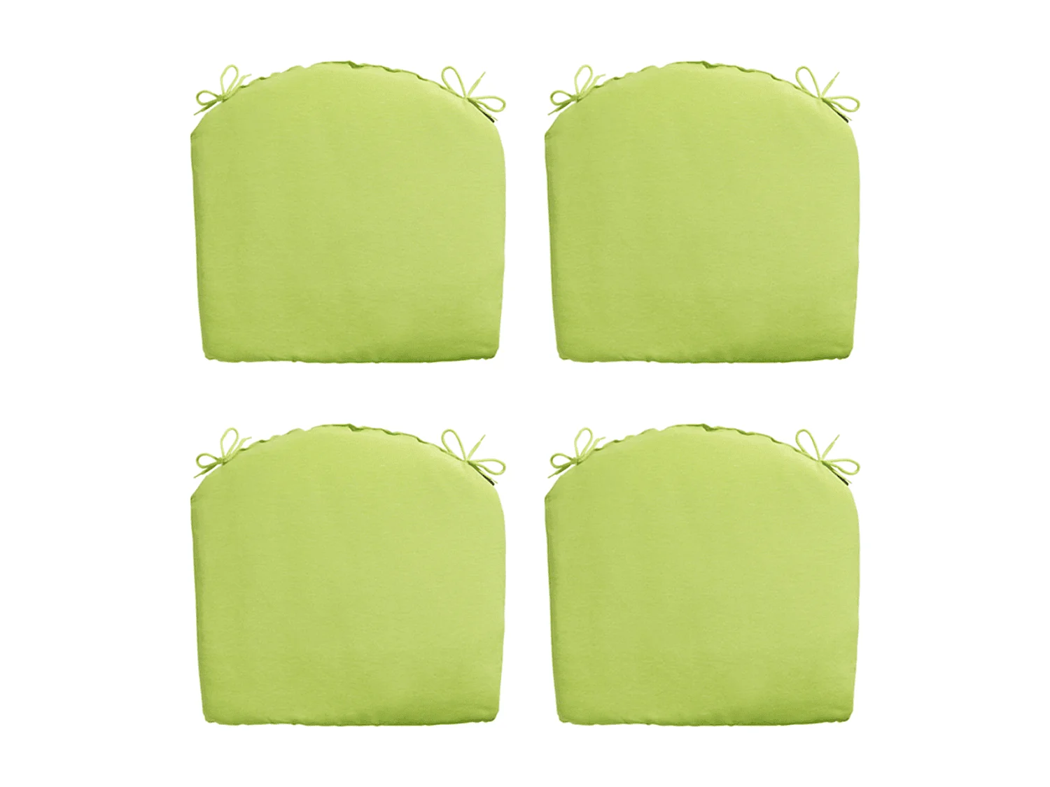 Coussin d'assise Panama citron vert - Environ 46 x 48 cm - Lot de 4