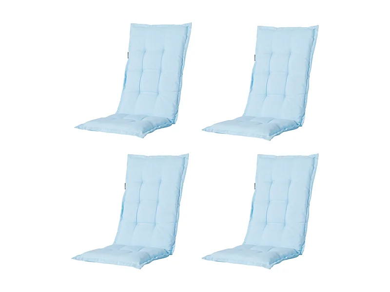 Coussin de chaise de jardin à dossier haut Panama Skyway - Environ 123 x 50 cm - Lot de 4