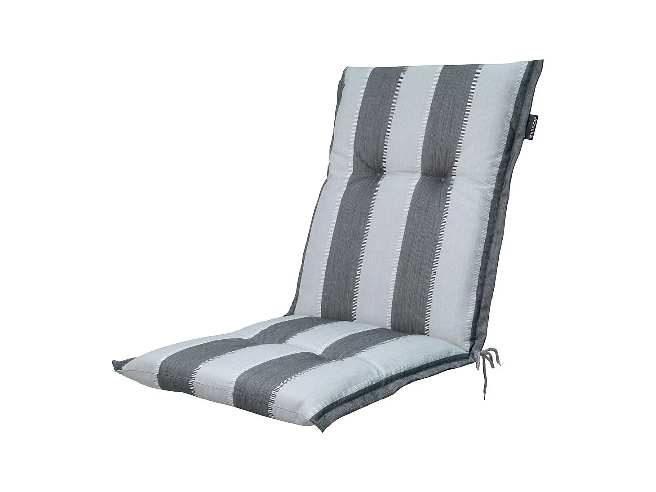 Gartenstuhlkissen Low Back Banda grau - Ca. 105x50 cm - 4er Set