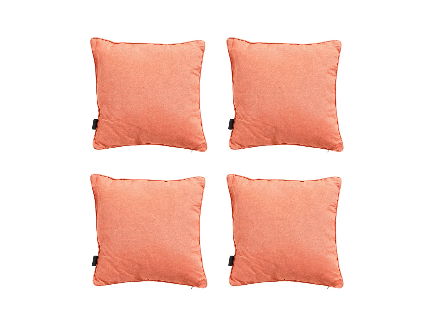 Coussin décoratif Panama orange flamme - Env. 45x45 cm - Lot de 4