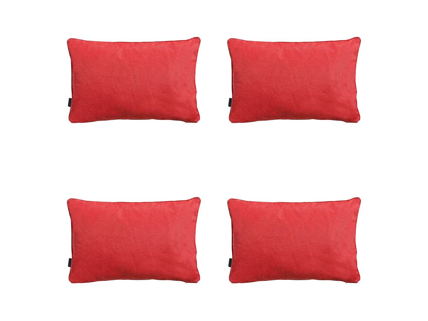 Coussin décoratif Panama rouge brique - Env. 40x60 cm - Lot de 4