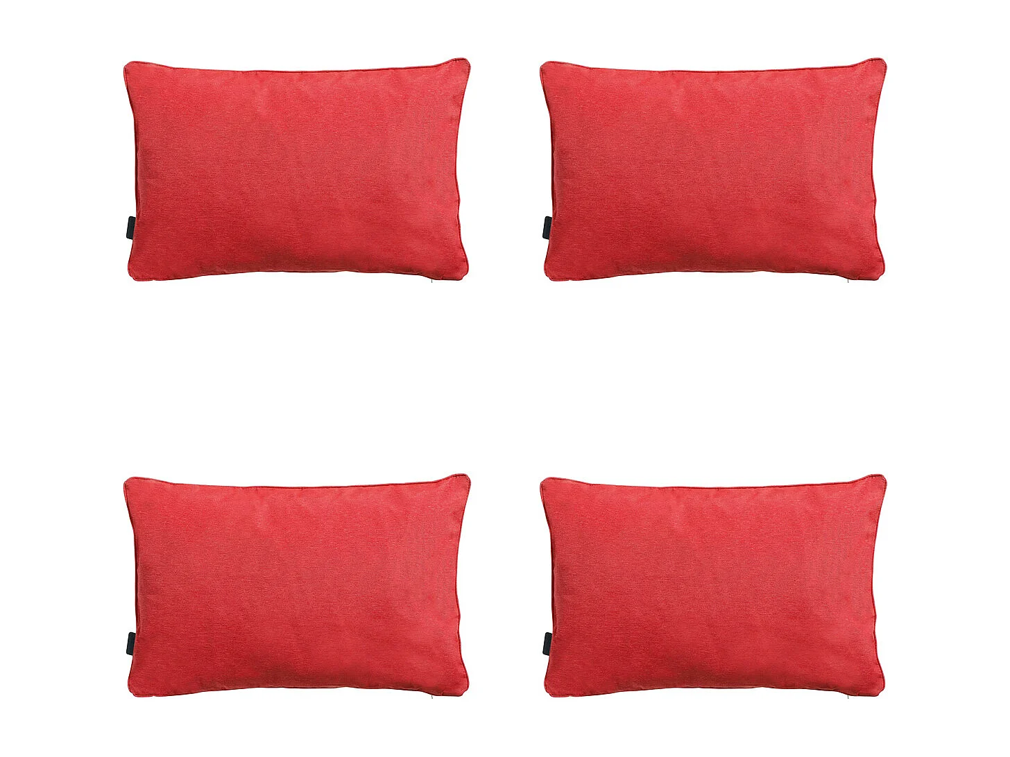 Coussin décoratif Panama rouge brique - Env. 40x60 cm - Lot de 4