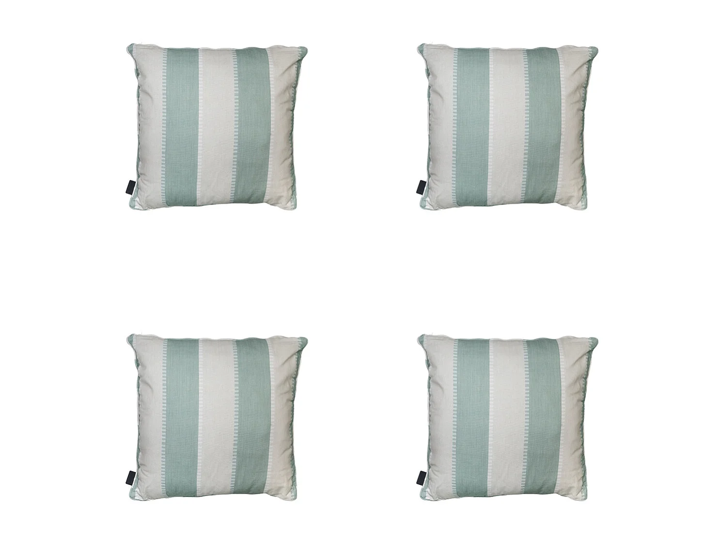 Coussin décoratif Banda kaki - Environ 50x50 cm - Lot de 4