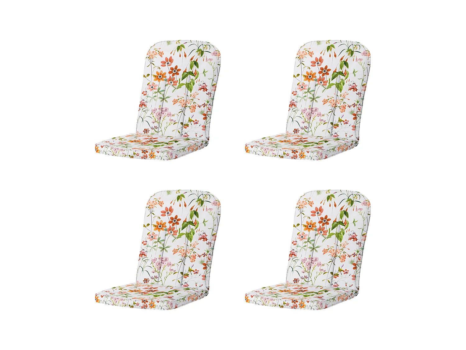 Coussin de jardin Carlo / Calvia Milly naturel - Environ 100 x 48 cm - Lot de 4