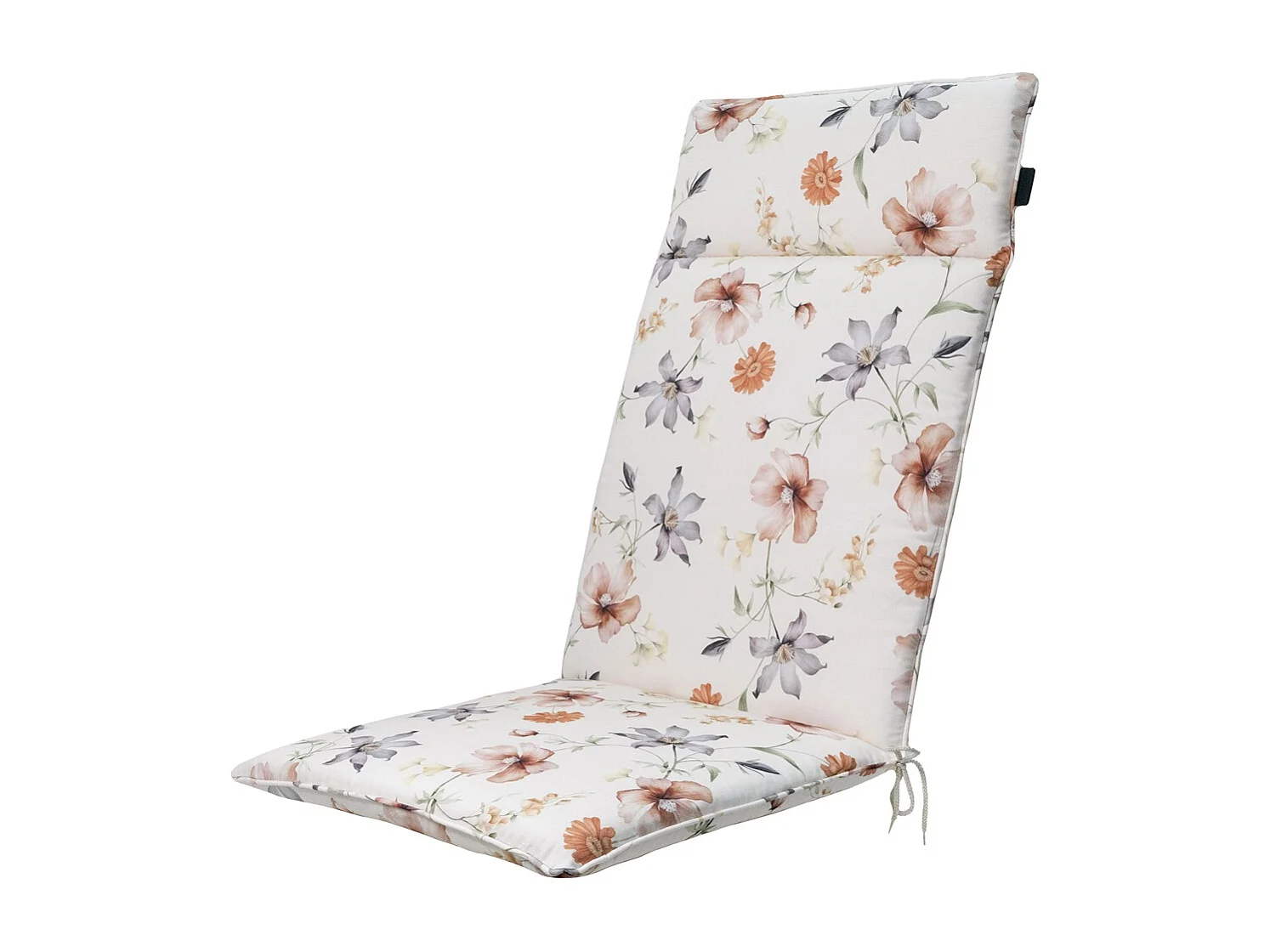 Coussin de chaise de jardin haut dossier Florina naturel - Environ 120 x 50 cm - Lot de 4