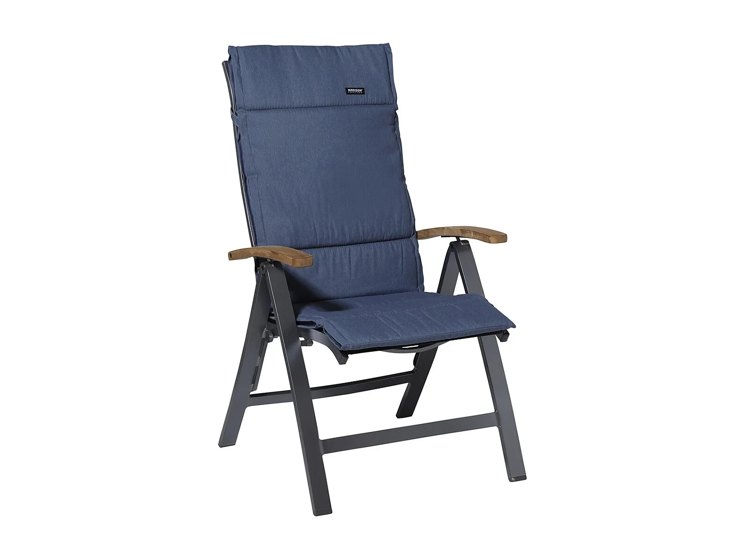 Tuinkussen Fiber Deluxe Panama safier blue - Ca. 125x50 cm - Set van 4