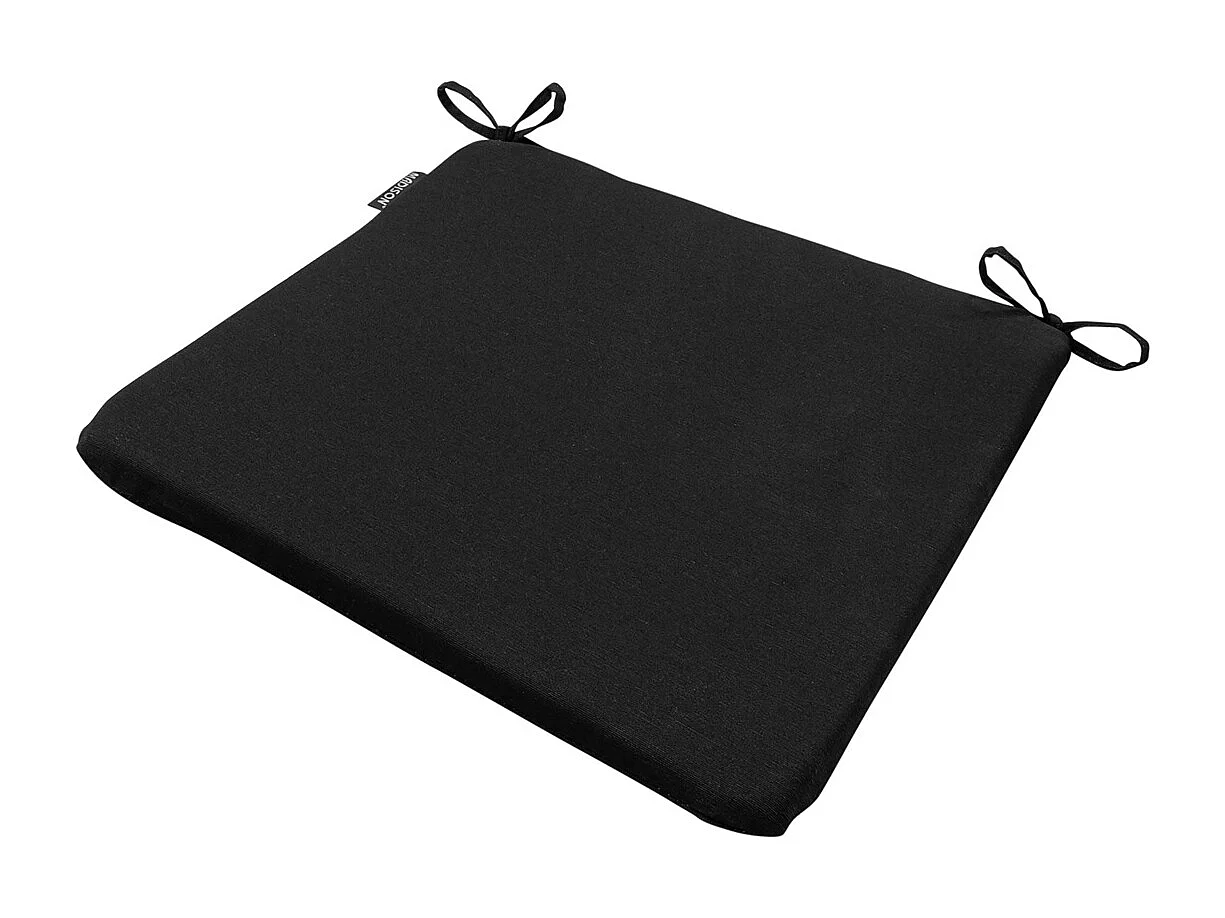 Coussin d'assise Panama noir - Environ 40 x 40 cm - Lot de 4