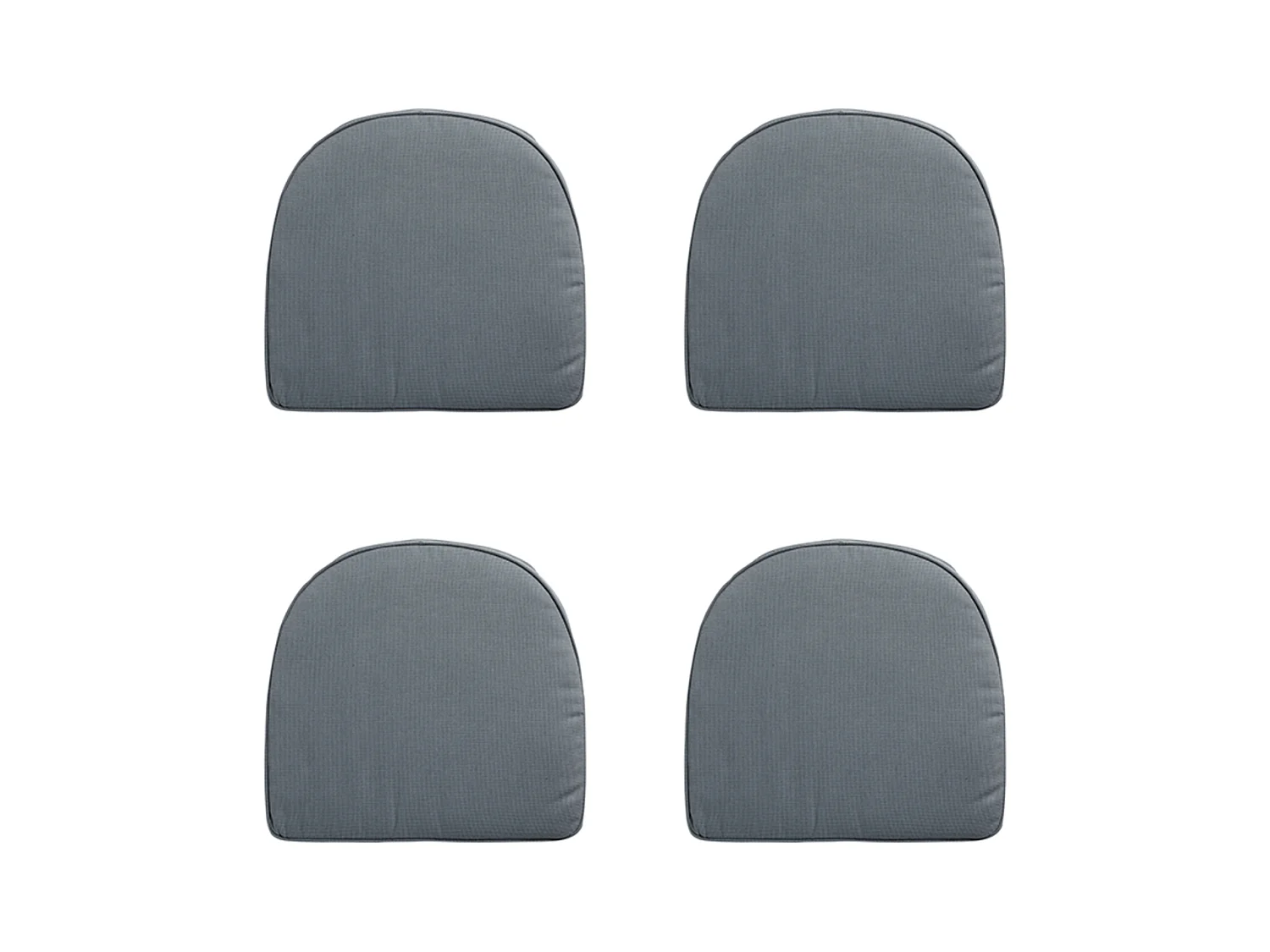 Coussin d'assise en osier York Rib gris - Environ 48 x 48 cm - Lot de 4