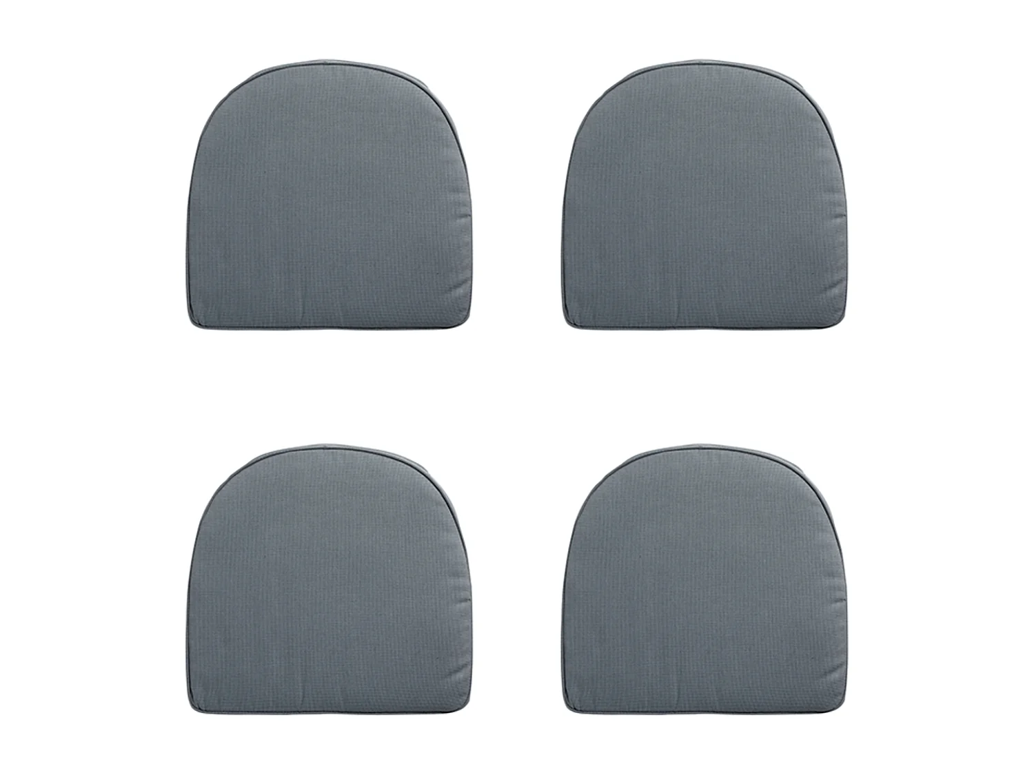 Coussin d'assise en osier York Rib gris - Environ 48 x 48 cm - Lot de 4