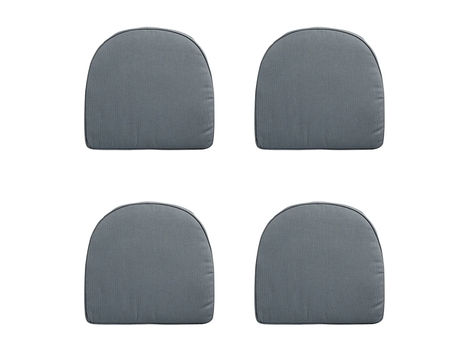 Sitzkissen Polyrattan York Rib grau - ca. 48x48 cm - 4er Set