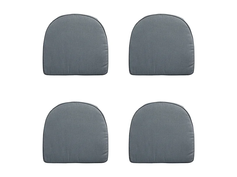 Coussin d'assise en osier York Rib gris - Environ 48 x 48 cm - Lot de 4