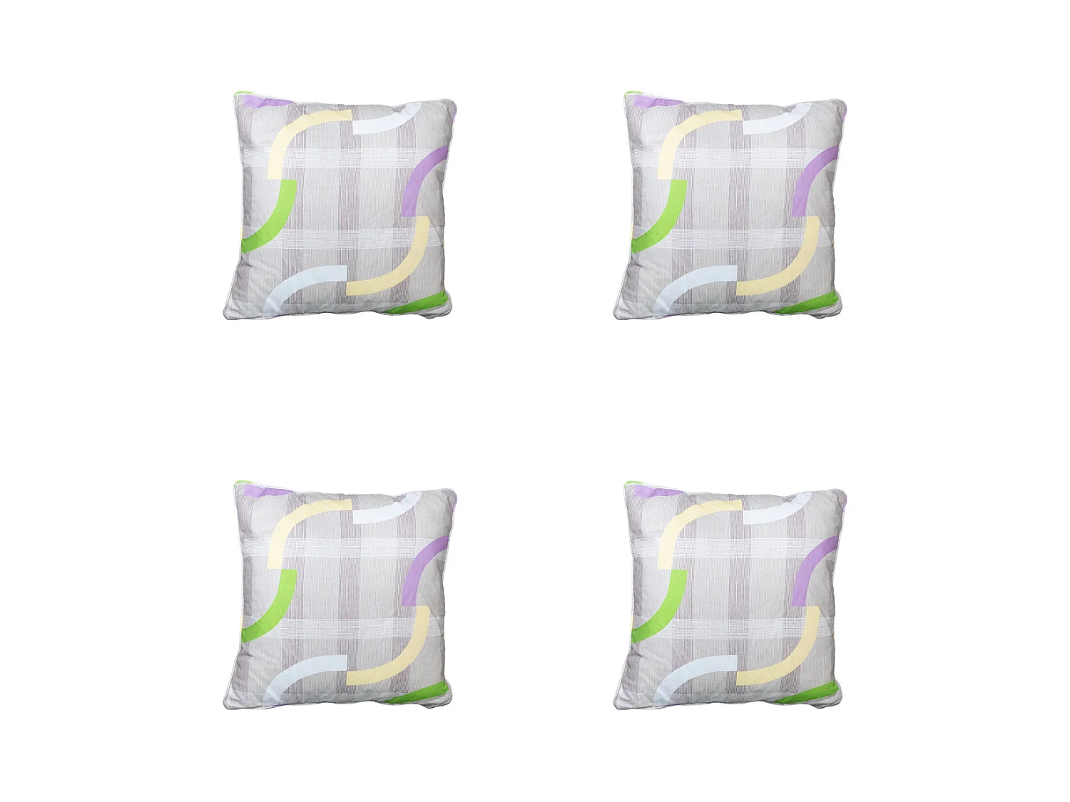 Coussin décoratif Tess violet - Env. 50x50 cm - Lot de 4